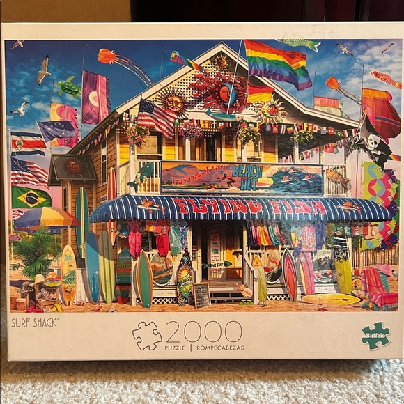 Buffalo Games Surf Shack 2000-Piece Puzzle - Colorful Beach Scene - Picture 1 of 1